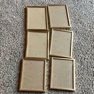 Set of 6 Gold Picture Frames